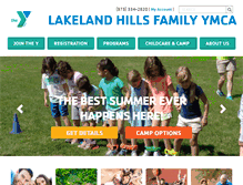 Tablet Screenshot of lakelandhillsymca.com